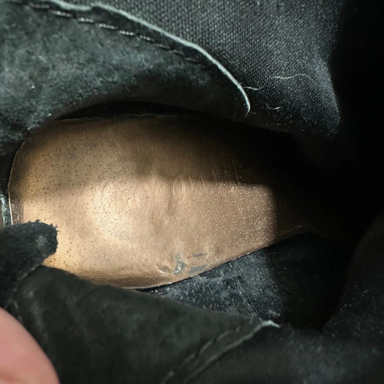 COCONUTS | Women's Black Leather Suede Knee High Chunky Heel Boots - Image 5