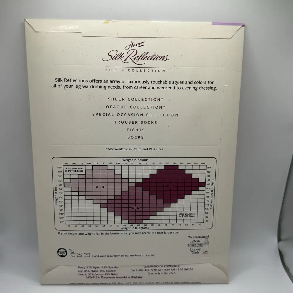 Hanes Silk Reflections Sheer Collection Pantyhose Reinforced Toe AB Barely Black - Image 4