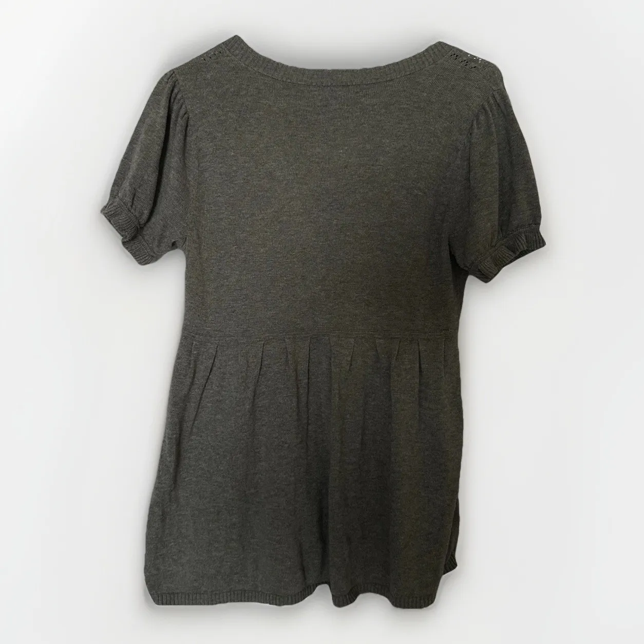 Vintage Boston Proper Women Y2K Lightweight Sweater S Gray‎ Elena Gilbert TVD - Image 2