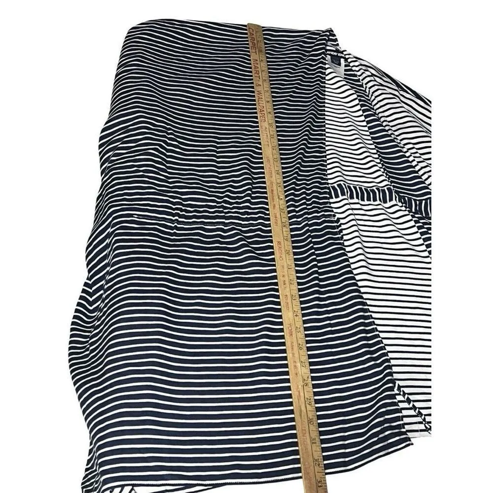 Lands End OS drawstring waist striped Kimono - Image 7