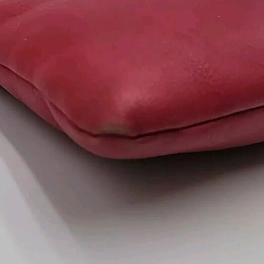 Fossil Red Leather Crossbody Handbag Purse READ - Image 6