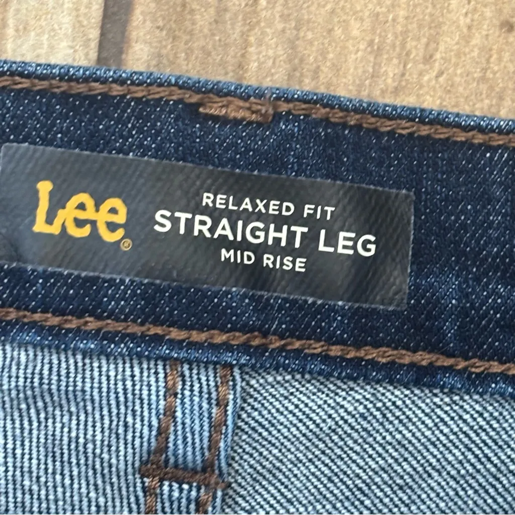 Lee 12 Long Straight Leg Jeans - Dark Blue - Image 4