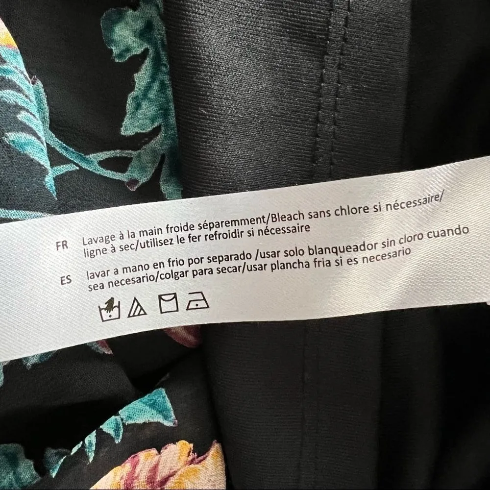 Band of Gypsies Floral Wrap Dress Long Sleeve Midi Bohemian Boho S - Image 5