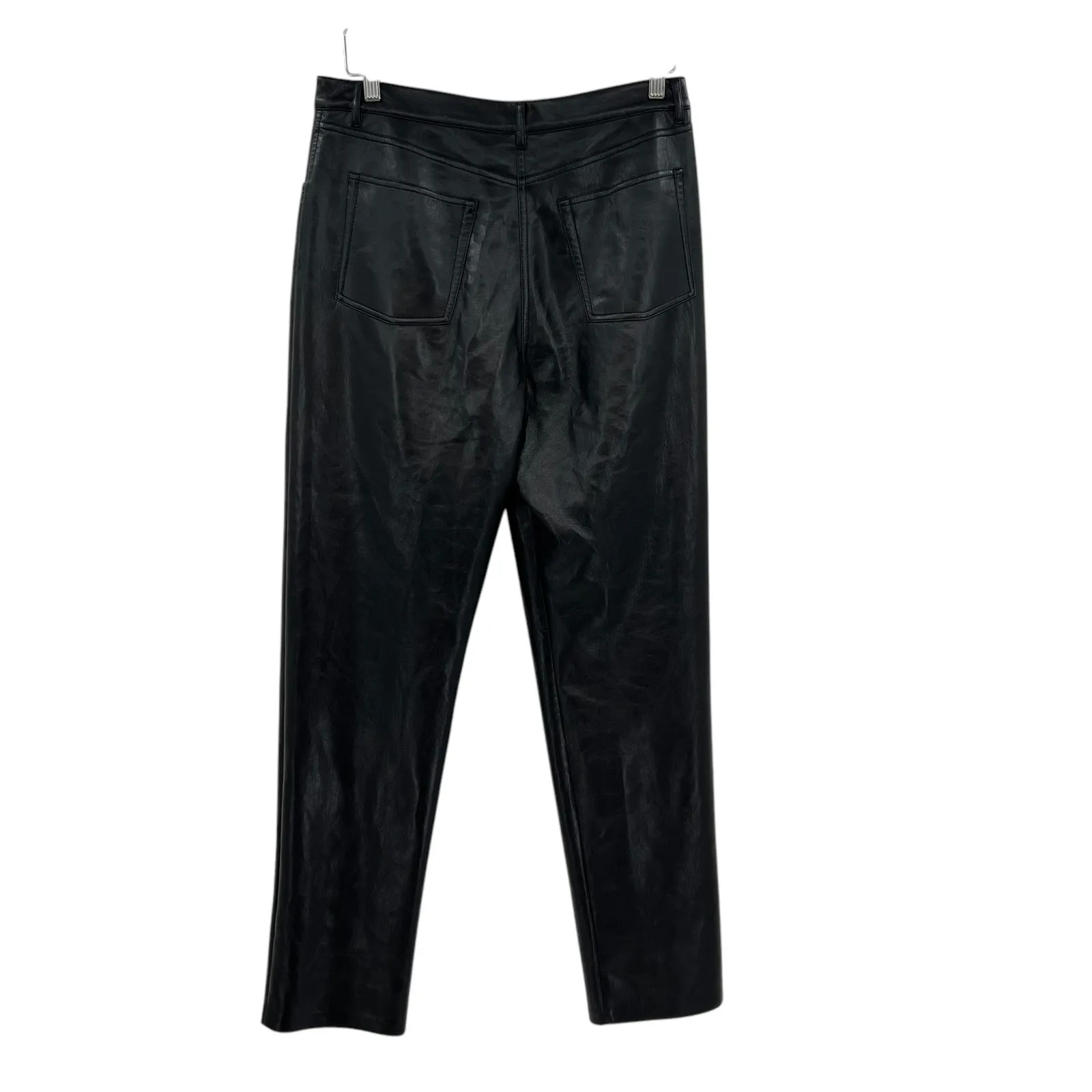 Aritzia Wilfred The Melina Pants High Waisted Vegan Leather Black Size‎ 12 - Image 9