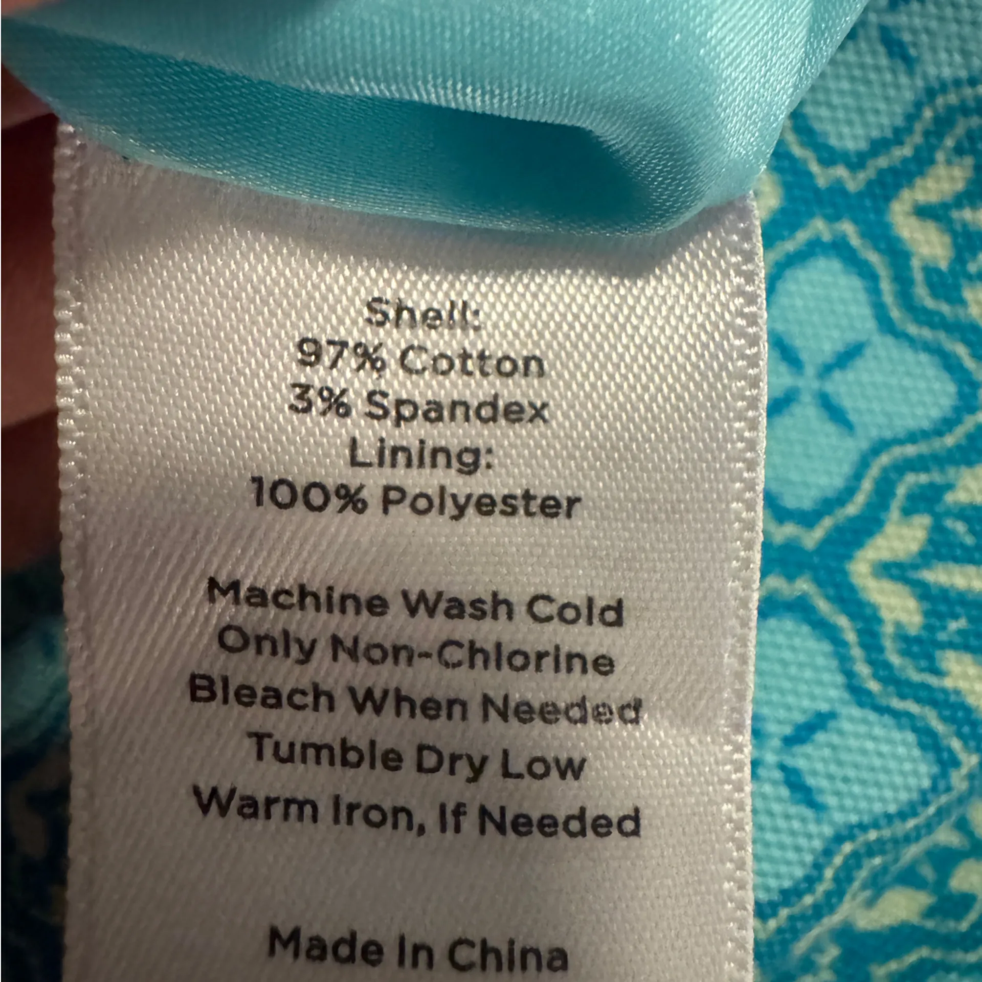 Talbots Aqua Patterned Mini Skirt - Image 4