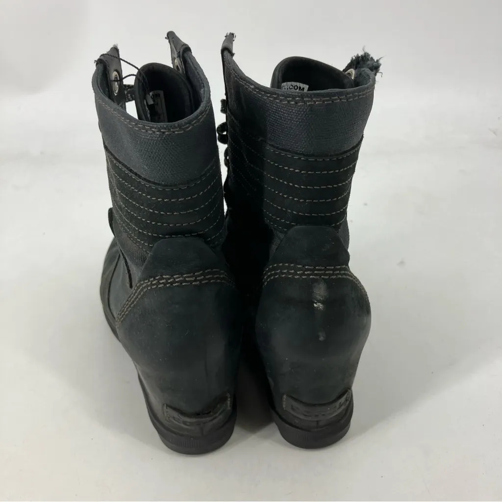 Sorel Black Wedge Ankle Boots - Image 3