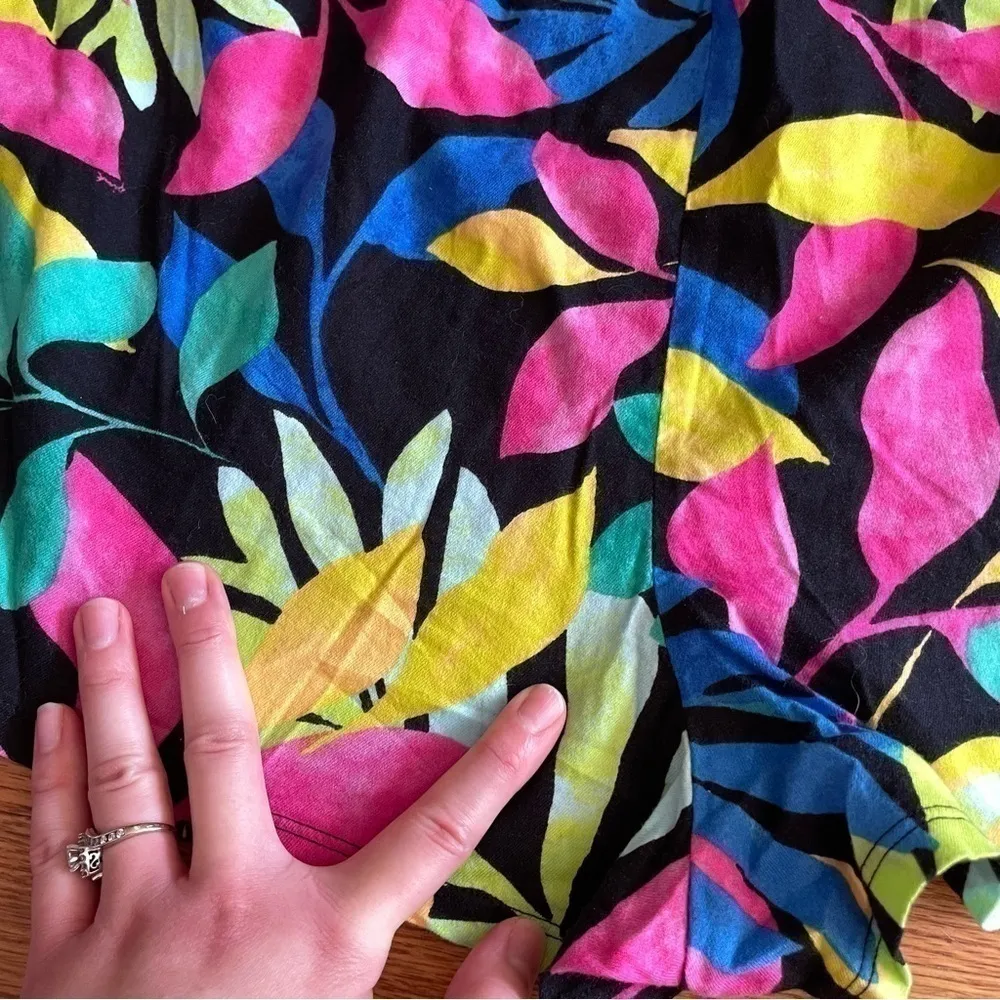 NEW NWT VICTORIAS SECRET VS PINK Sleep Boxy Tropical Leaves Floral Multi Pajamas - Image 12