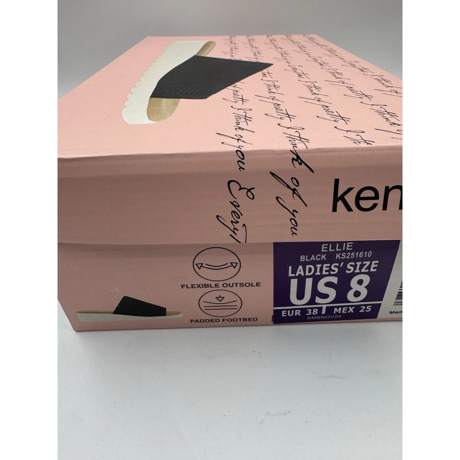 Kensie Women's Knit Slip On Small Platform Sandals Black Size 8 New - Image 14