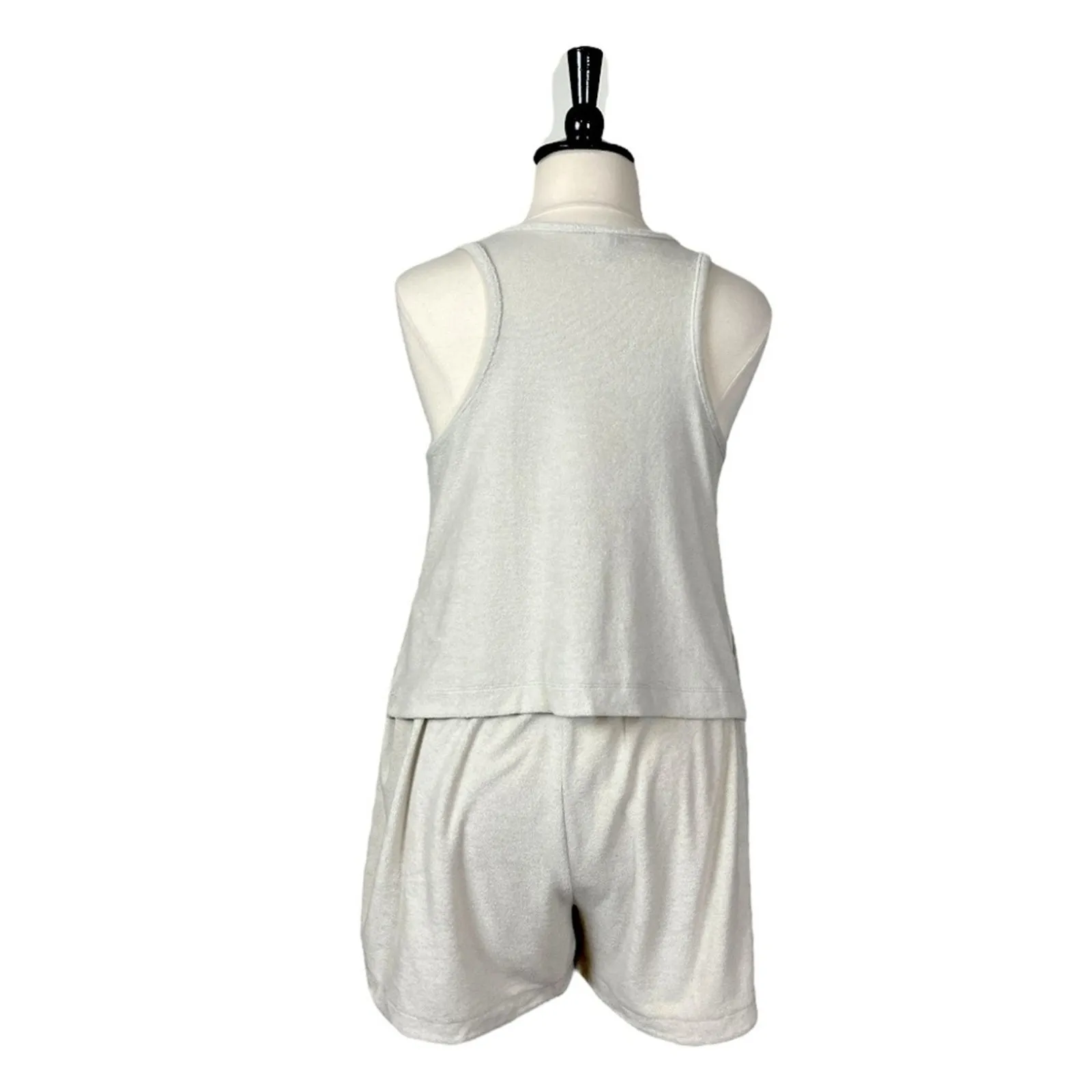 A New Day Target Short Tank Set Terry Elastic Waist Cream Women’s Size XL/1X - Image 4
