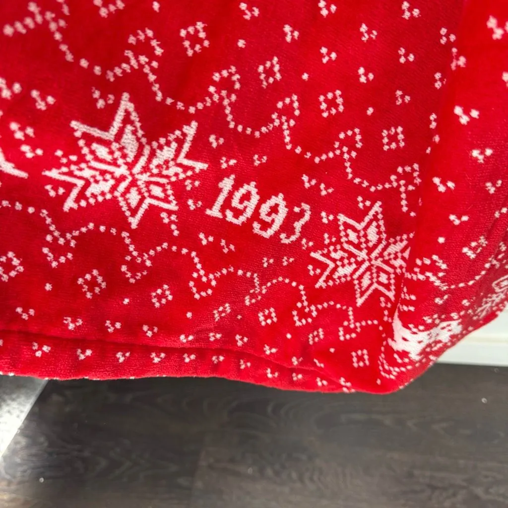 Vintage Cypress Made in Brazil Adult Fair Isle 1993 Thick Red White Robe Size undefined - Image 6