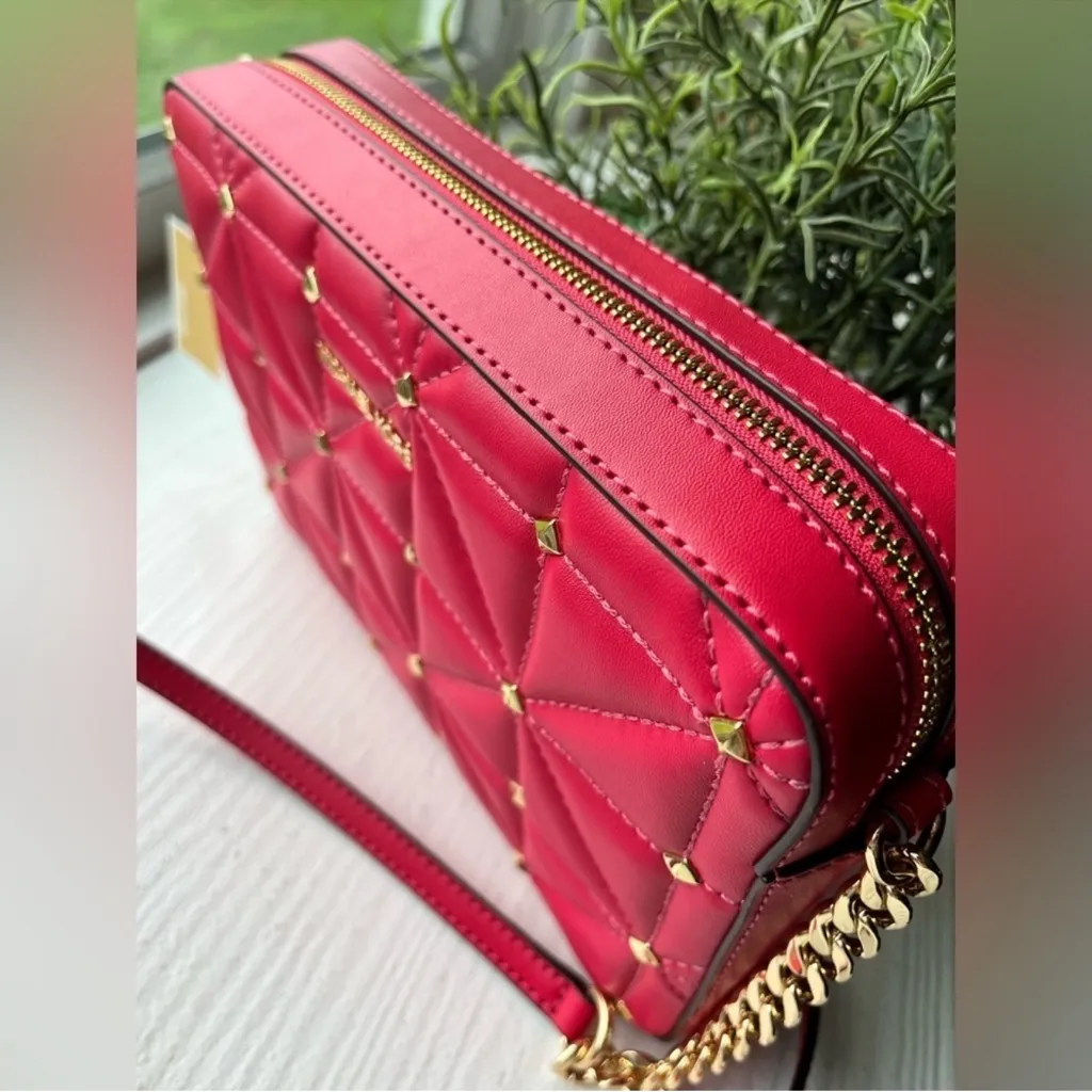 Michael Kors Jet Set Crossbody Bag Hot Pink Saffiano Leather NWT - Image 4