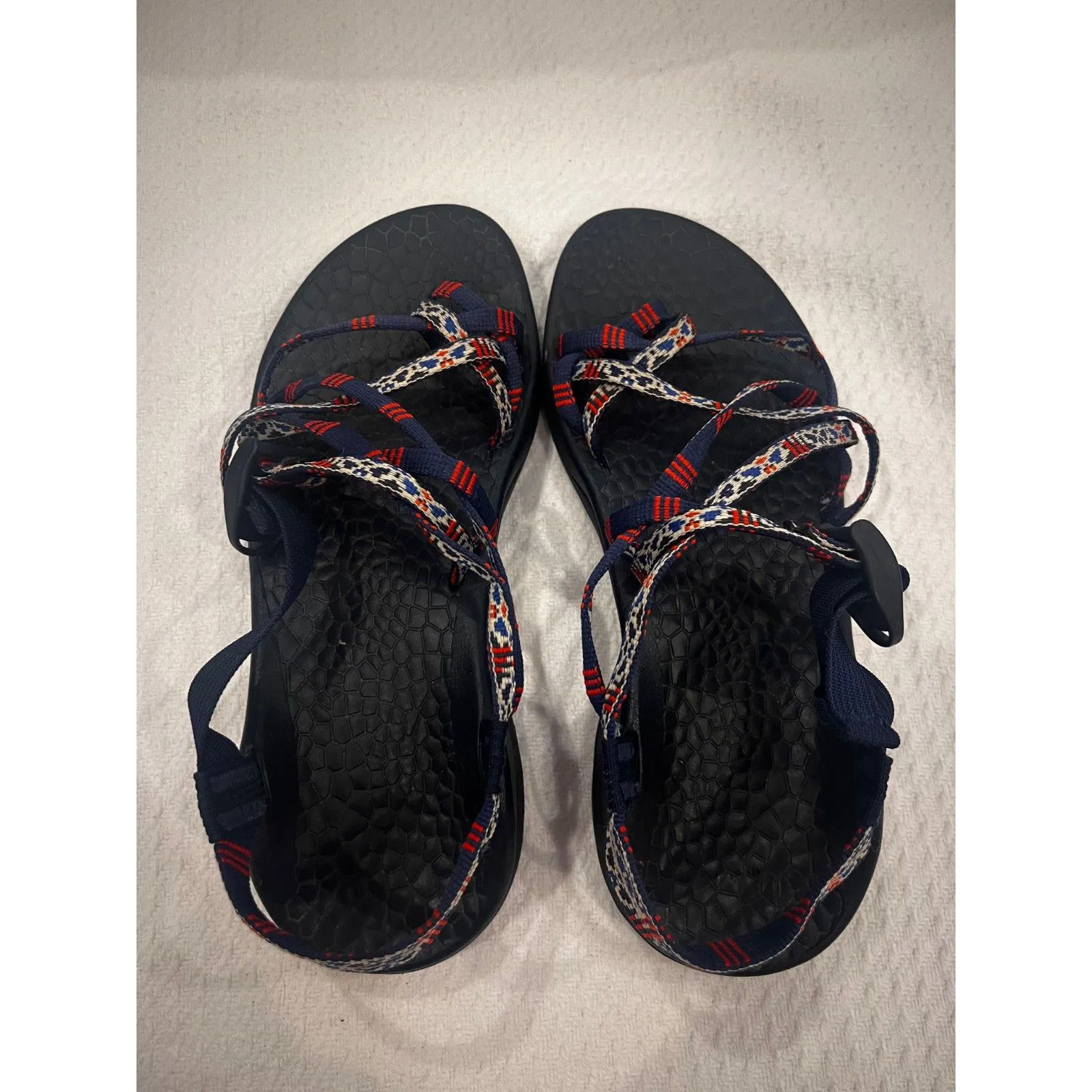 Chaco Women’s Classic Red White Blue Strappy Hiking Sandals Size 9 - Image 7