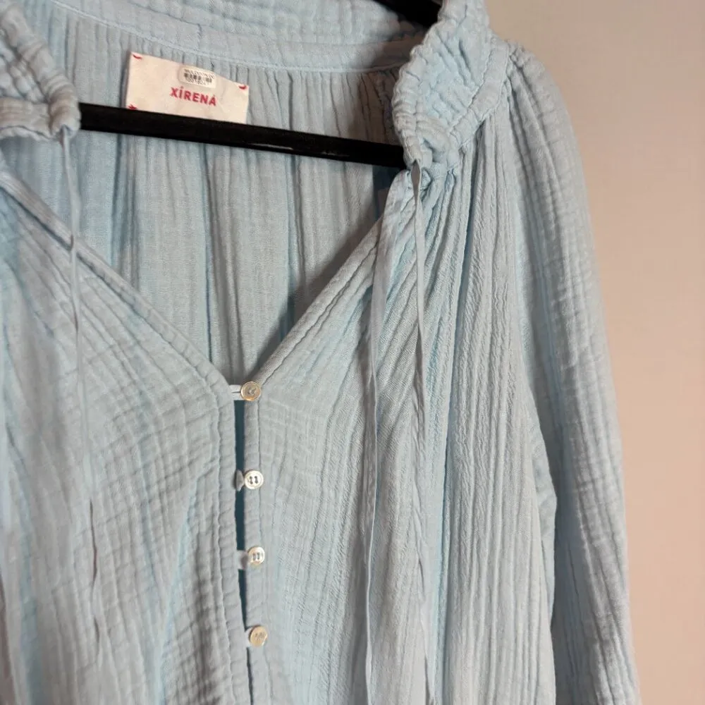 Xirena Chelsea Gauze Lola dress light blue Size M - Image 3