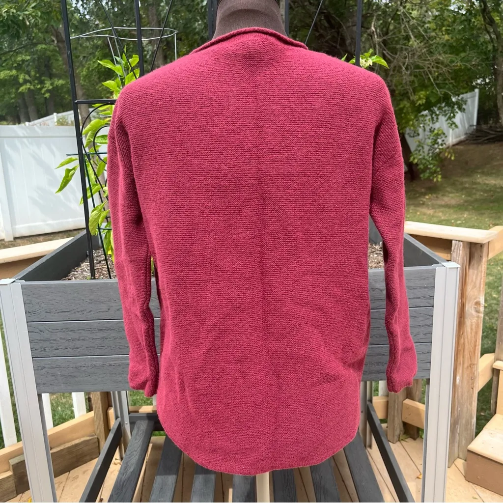 Seasalt Cornwall Women’s Burgundy Wool Blend Fruity Jumper Sweater Size 10 Small Red - Image 4