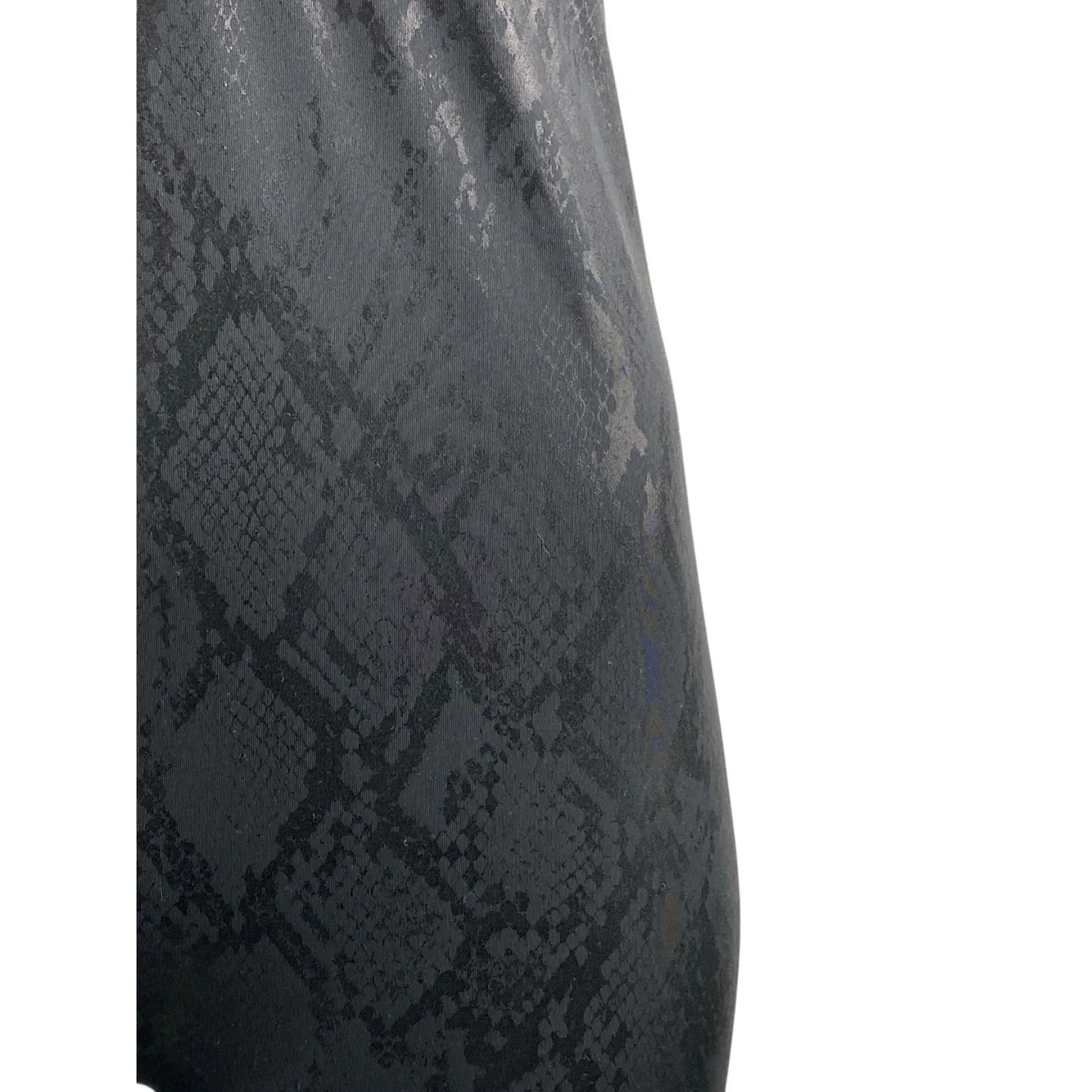 Fabletics Women's Black Snakeskin Twist Front Sleeveless Skinny Jumpsuit Size M - Image 2