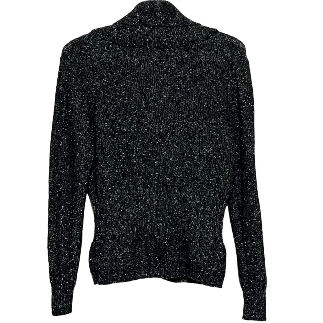Rafaella Women's Black White Sweater Jacket Button Front Size S‎ - Image 3