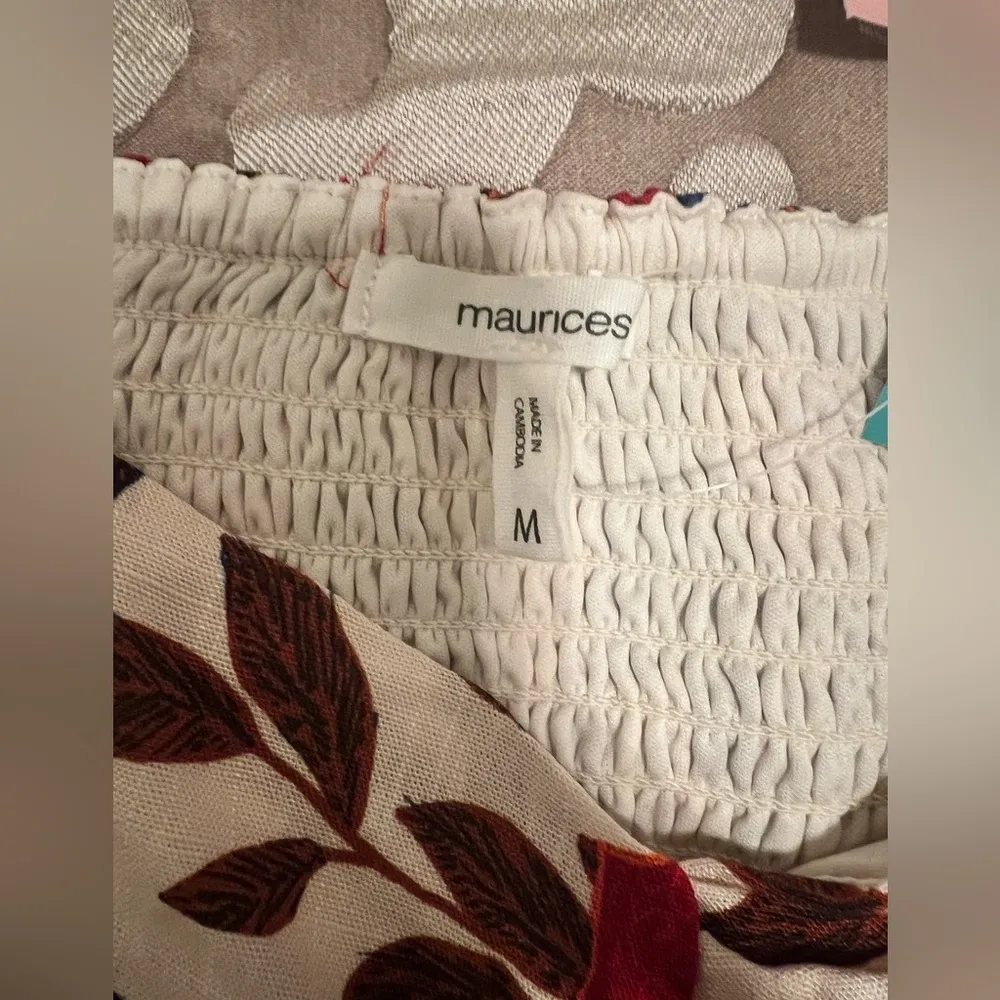 MAURICES Floral Sweetheart Babydoll Mini long sleeve Dress size Medium NWT - Image 10