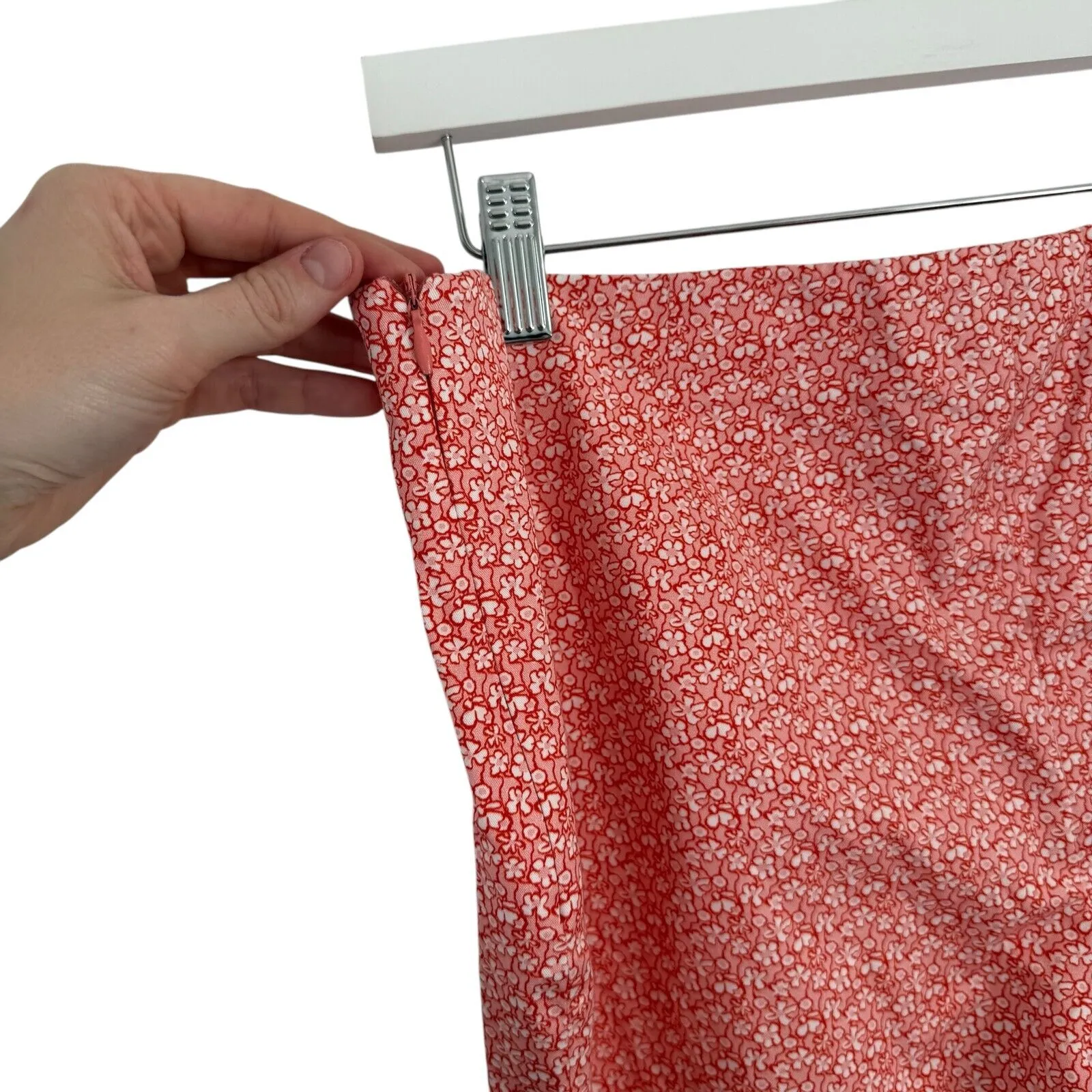 Piazza Sempione Audrey Pink Orange Floral Pants Preppy Office Womens 46 US 10 - Image 5