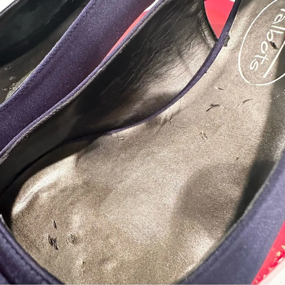 Talbots Tammi1 Slingback Pump‎ Dress Shoes Women's 9N Navy Rhinestones Classic - Image 5