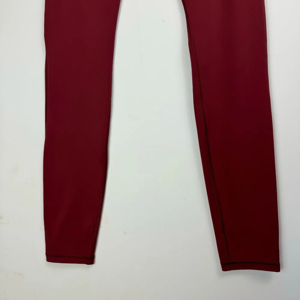 Athleta Aura Heel Tight in Powervita Womens Leggings Sz Medium Maple Red Mesh - Image 14