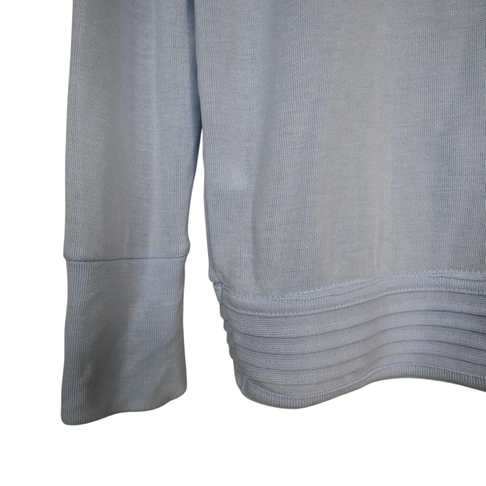 Athleta Womens ST Serenity Criss Cross Light Blue Sweatshirt - Image 6