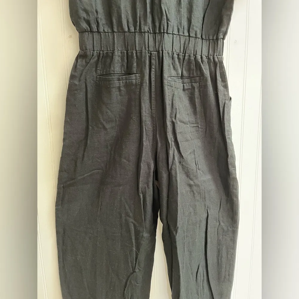 UNIVERSAL THREAD Short Sleeve Linen Boilersuit Jumpsuit in Black Size 2 NWT - Image 12