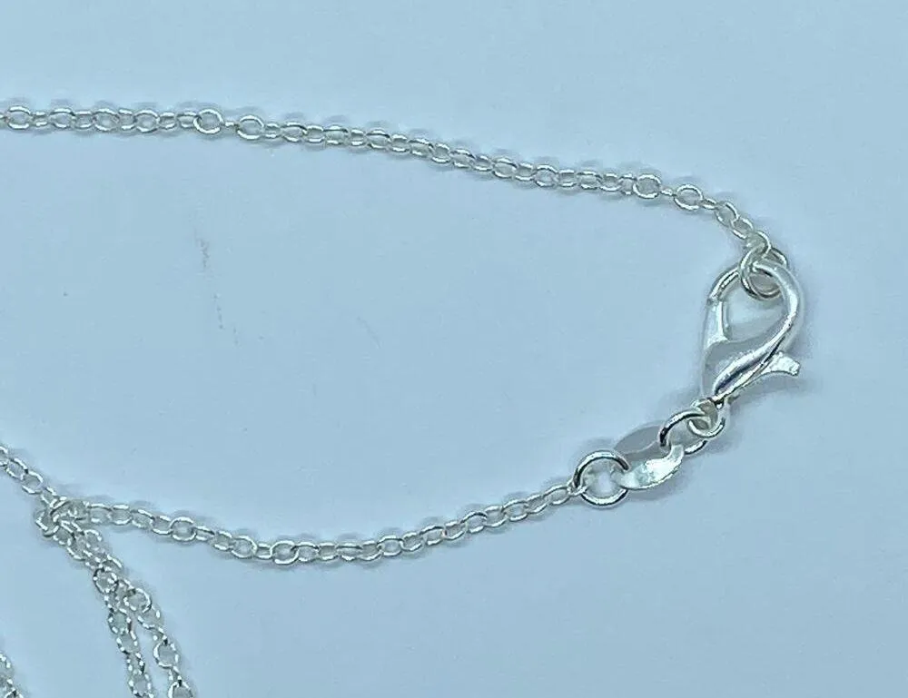 Orange Rhinestone Flowers Silver-Tone Necklace - Image 6