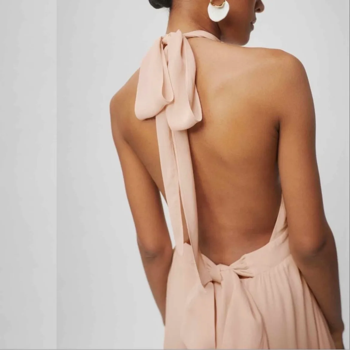 Reformation ⚡️ Andee Halter Maxi Dress in CHAMPAGNE, Size 6, NWT - Image 13