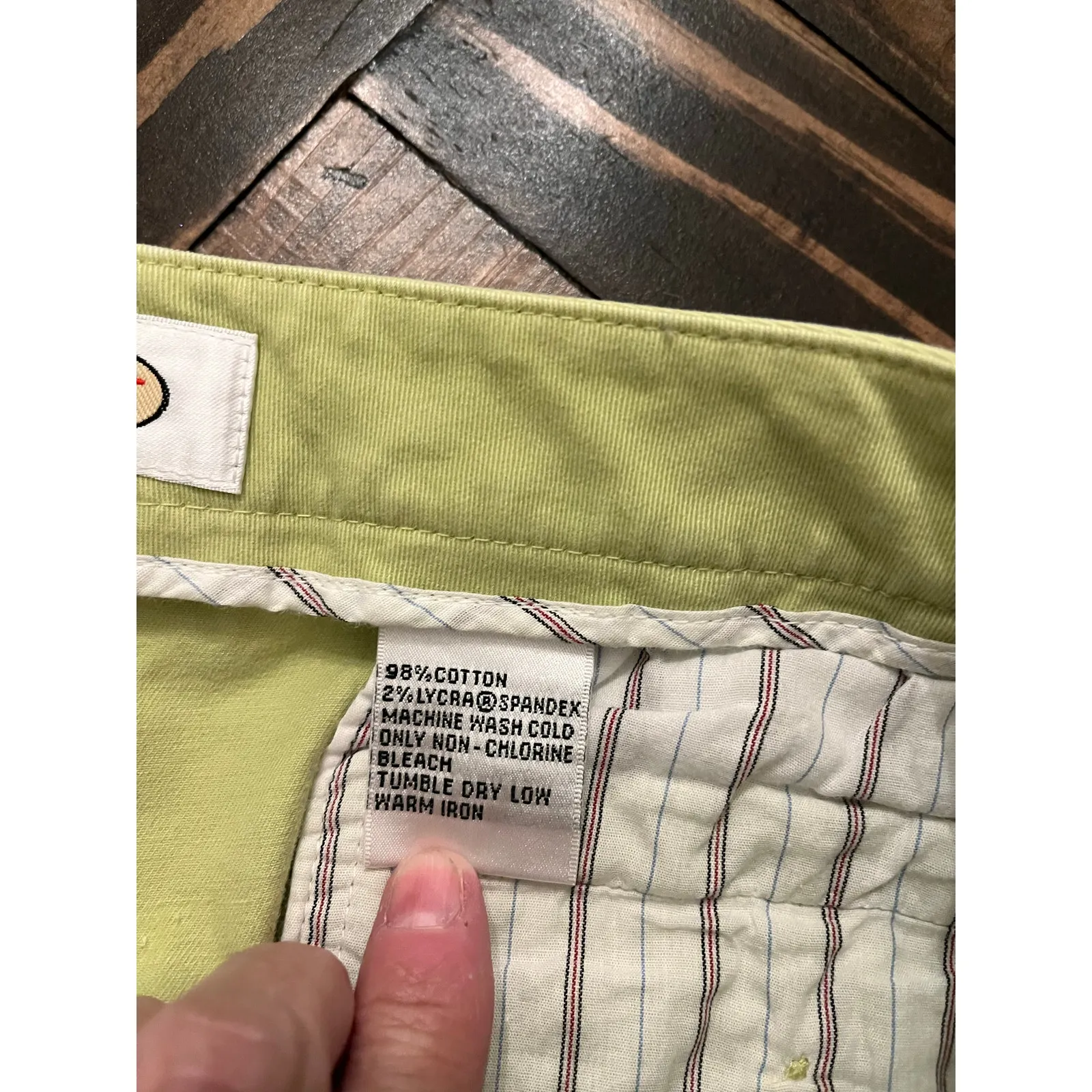 Talbots Y2K Grunge Green Chino Pants Women 14 Preppy Dainty Feminine Academia - Image 8