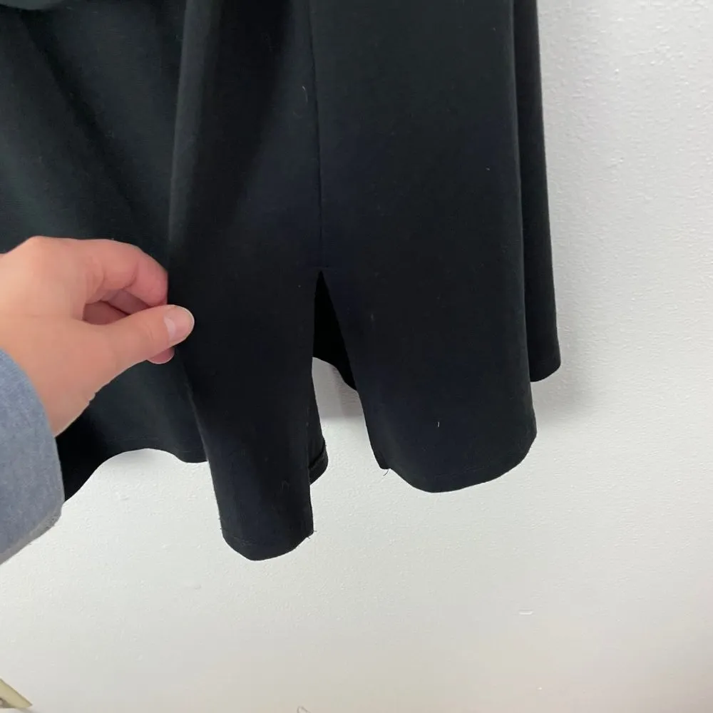 Eloquii Woman's Sz 20 Black Long Sleeve Sheath Dress With Draped‎ Front - Image 5