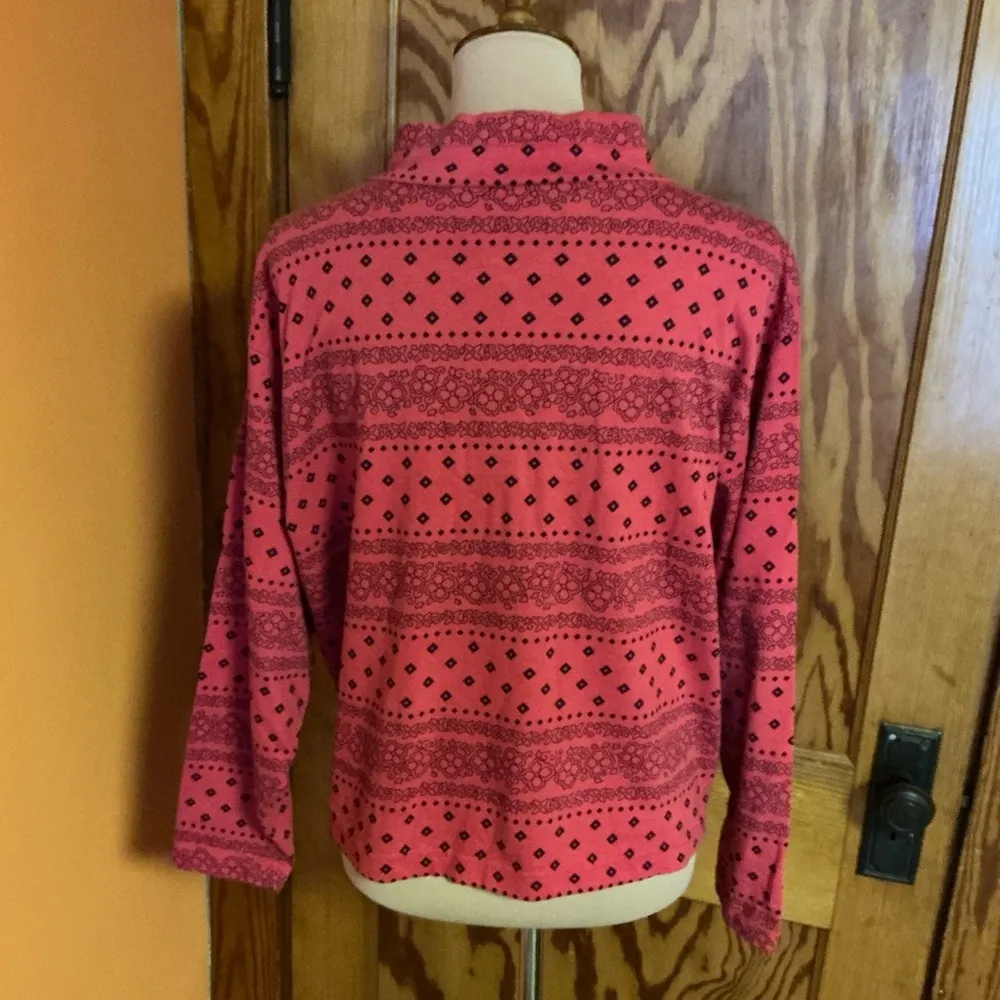 Vtg 80s slouchy floral striped top Size M - Image 12