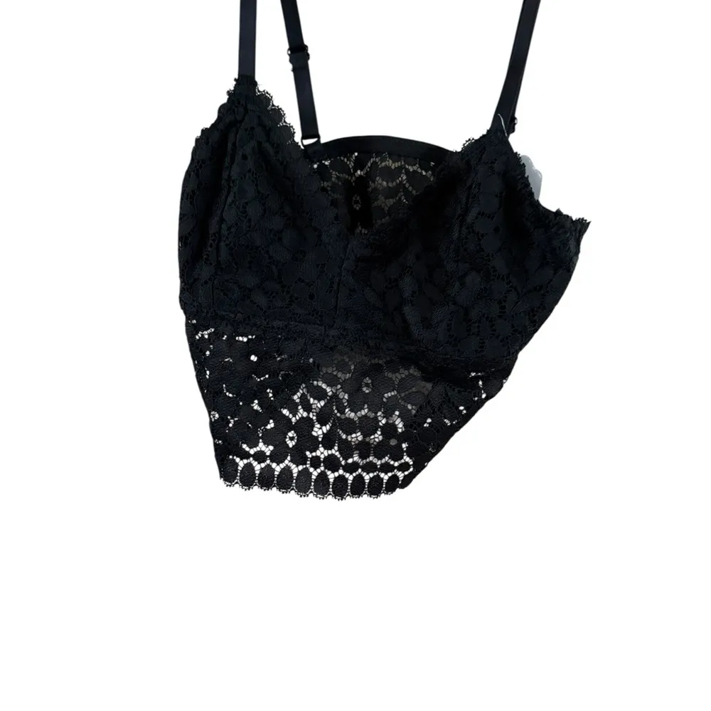 Urban Outfitters Black Lace Longline Bralette - Image 7