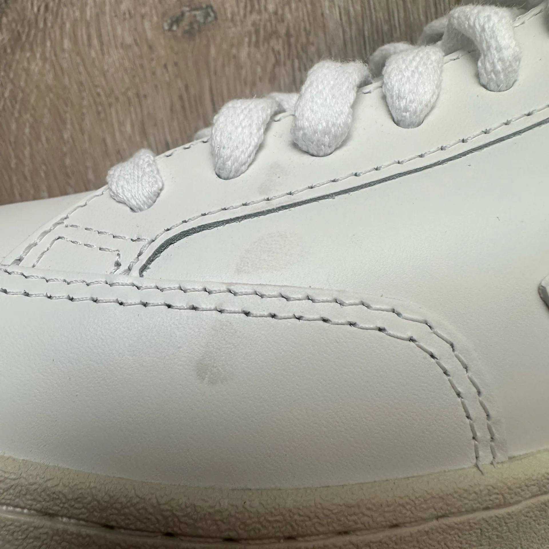 Veja Shoes V-12 Leather Classic Court Low-Top Sneakers White Sz 8 - Image 15