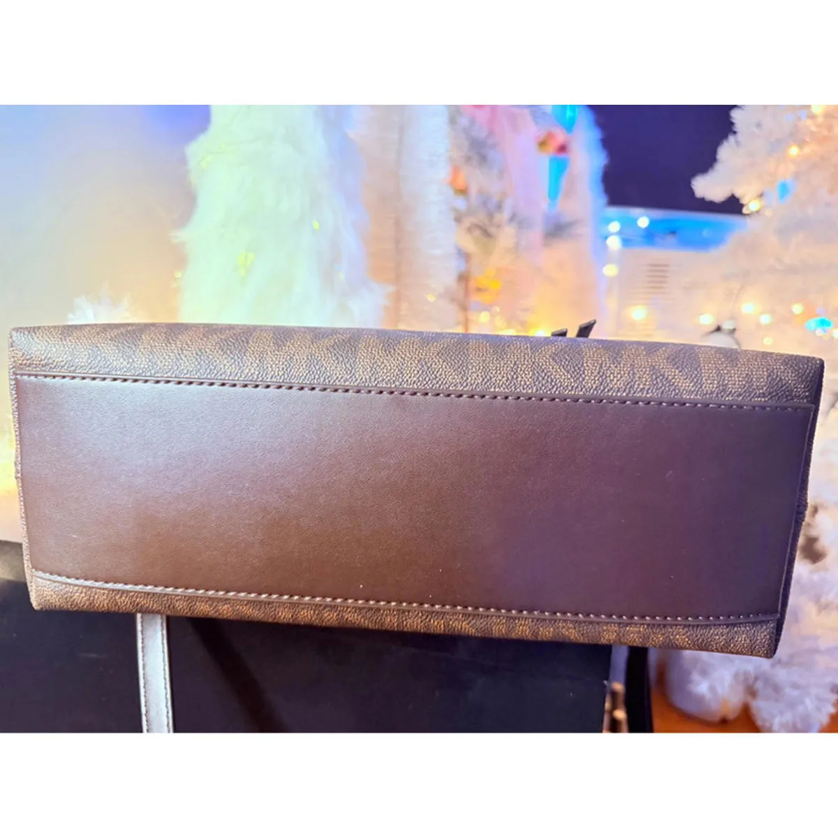 Michael Kors Austen small brown multi satchel NWT - Image 4