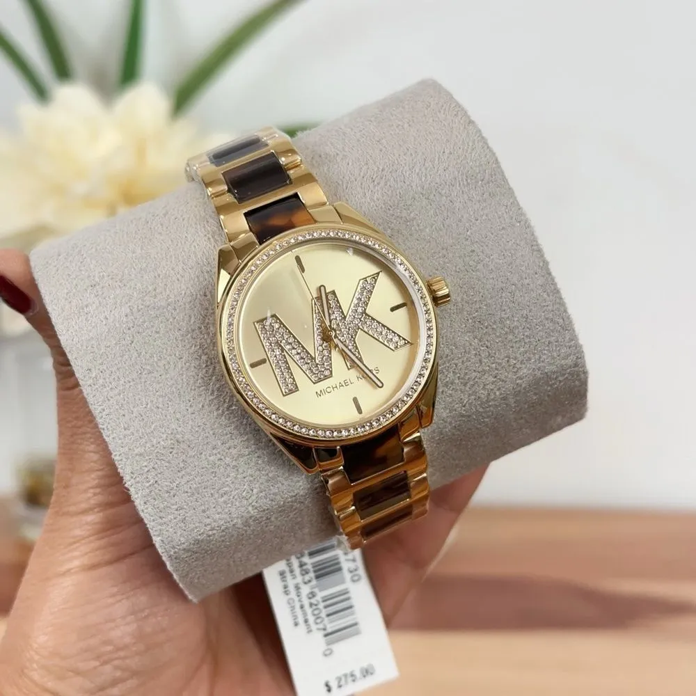 NWT Michael Kors Janelle Three-Hand Two-Tone‎ Stainless Steel Watch 36mm - Image 2