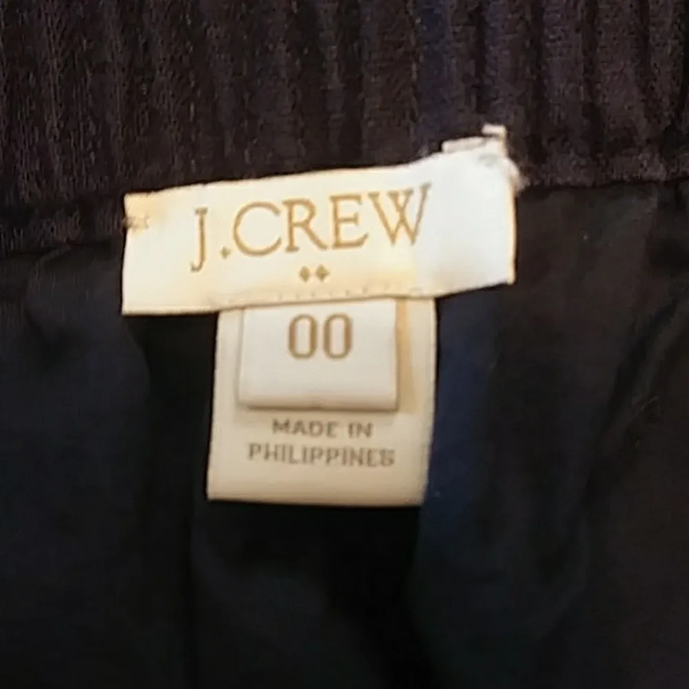 J. Crew Navy Blue Linen/Cotton Blend Paperbag Waist Mini Skirt Size 00 - Image 5