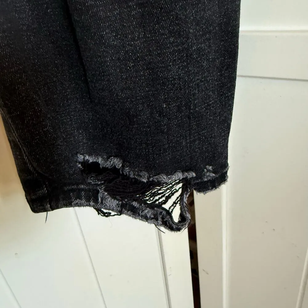 Abercrombie & Fitch Womens Jean 30 10 Short Ankle Straight Ultra High Rise Black - Image 7