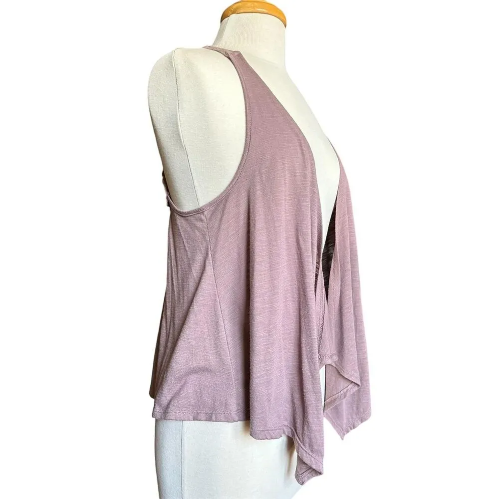 Self Esteem Flowy Lilac Open Back Vest Sz L 2000s Y2K Boho Fairy Stevie Nicks - Image 2