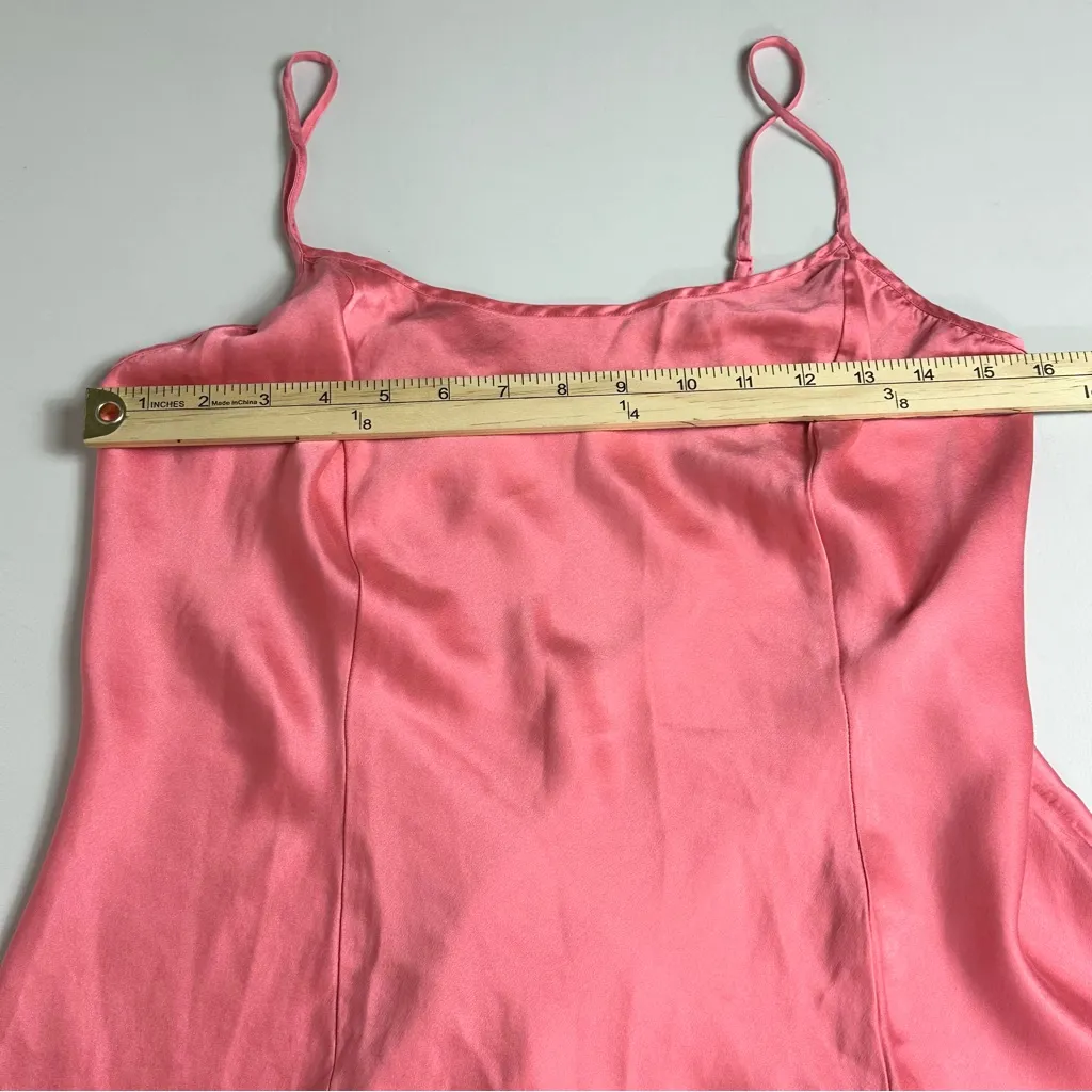 Victoria’s Secret Y2K Silk Mermaid Ruffle Pink Slip Dress Vintage Chemise Size M - Image 9
