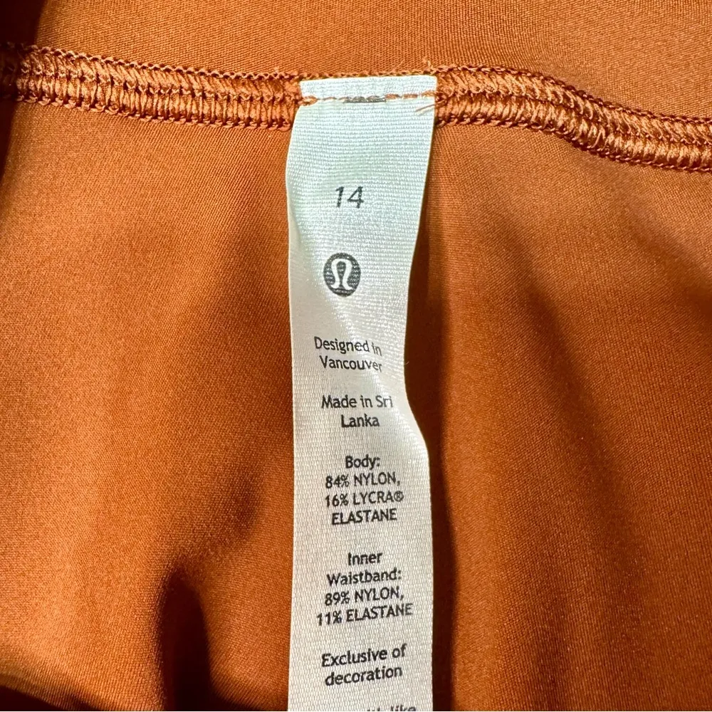 Lululemon Fast & Free High Rise Tights Athletic Leggings Dark Terracotta 14 NWT - Image 8