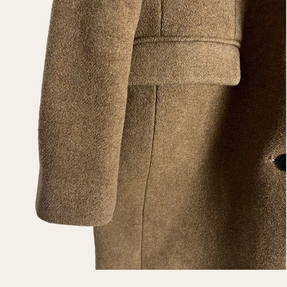 J.Crew Brown Wool Blend Single Breasted Top Coat Women's Size 0 - Image 5