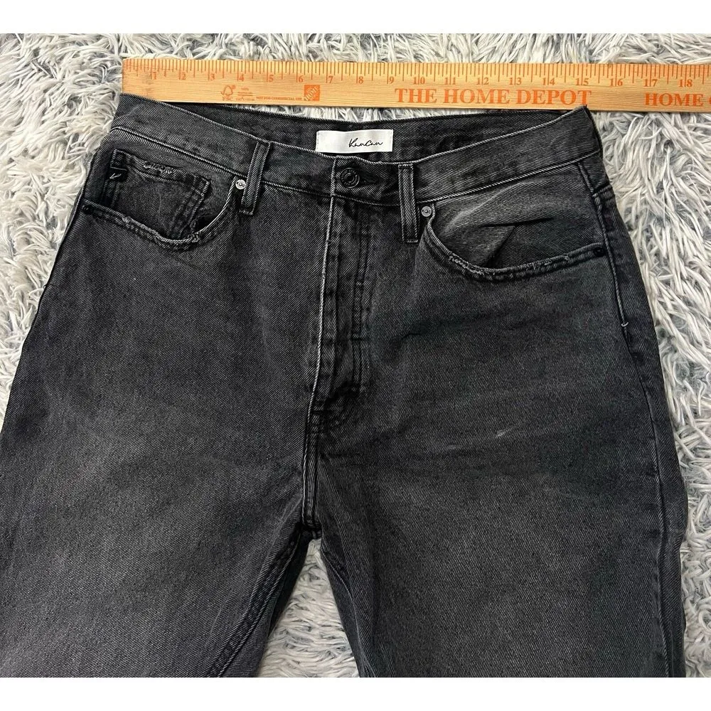 KanCan Dixon‎ Ultra High Rise 90's Boyfriend Jeans Size 11/29 Black Distressed - Image 5