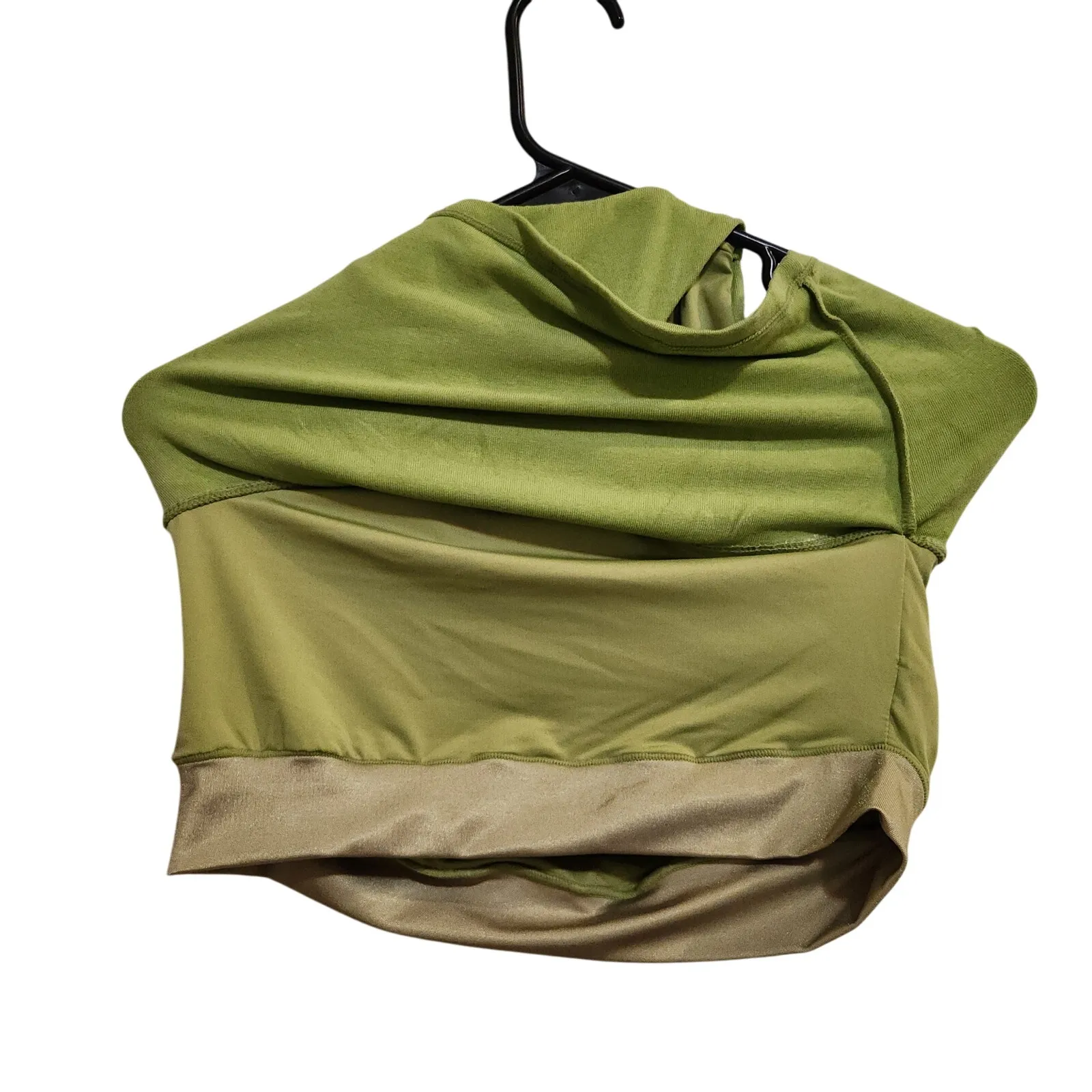 Klassy Network Green High Neck Built-in Bra Top Racerback Brami Crop Tank Medium - Image 4