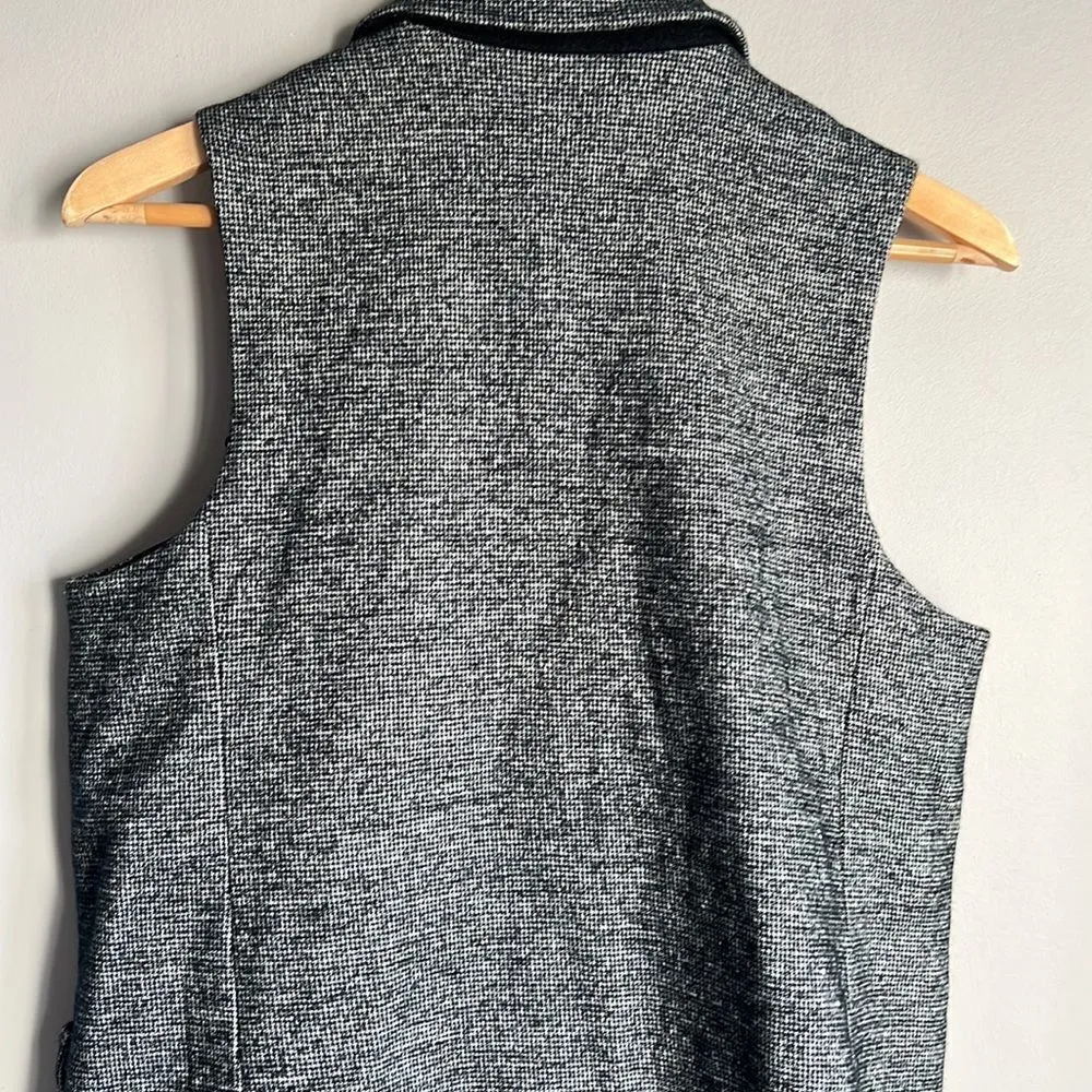 J. McLaughlin Black/White Houndstooth Wool Blend Cate Blazer Vest - Image 9