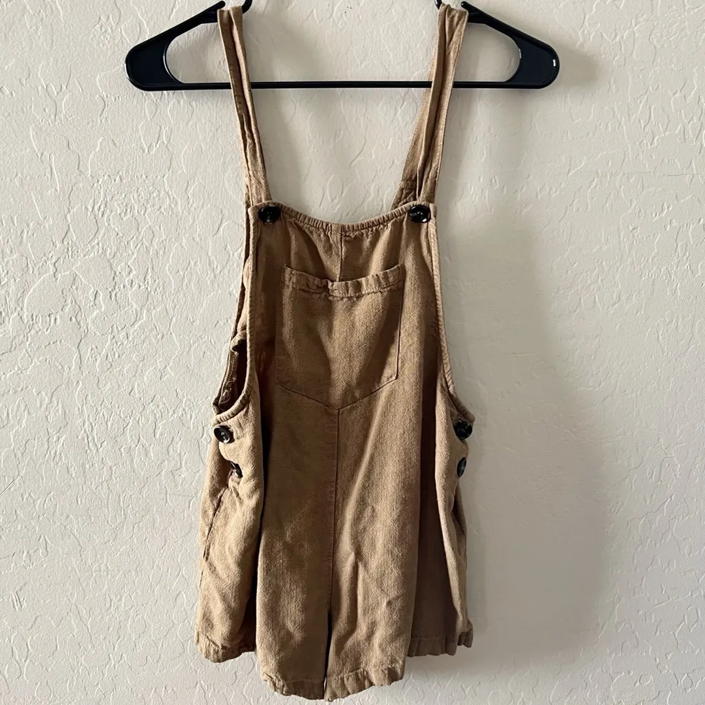 Lulu's Up With The Sun Olive Short Overalls - Image 2
