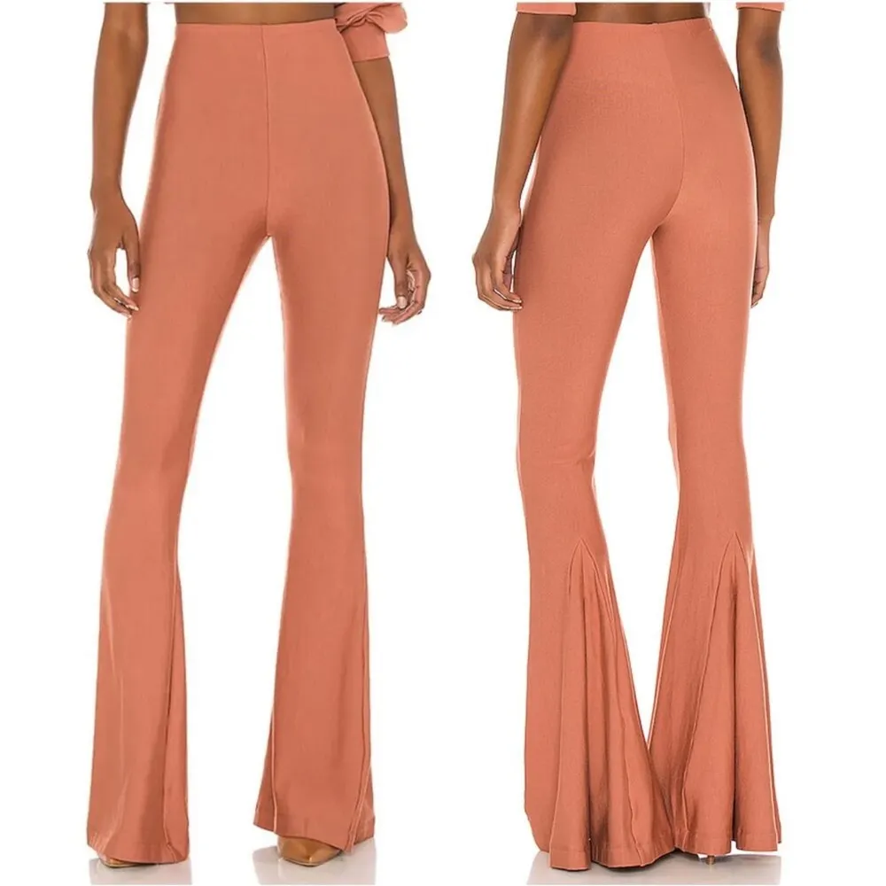 Selkie The Bell Bottoms Pants Cocoa Terracotta Flare High Waist Revolve Orange Size XS - Image 2