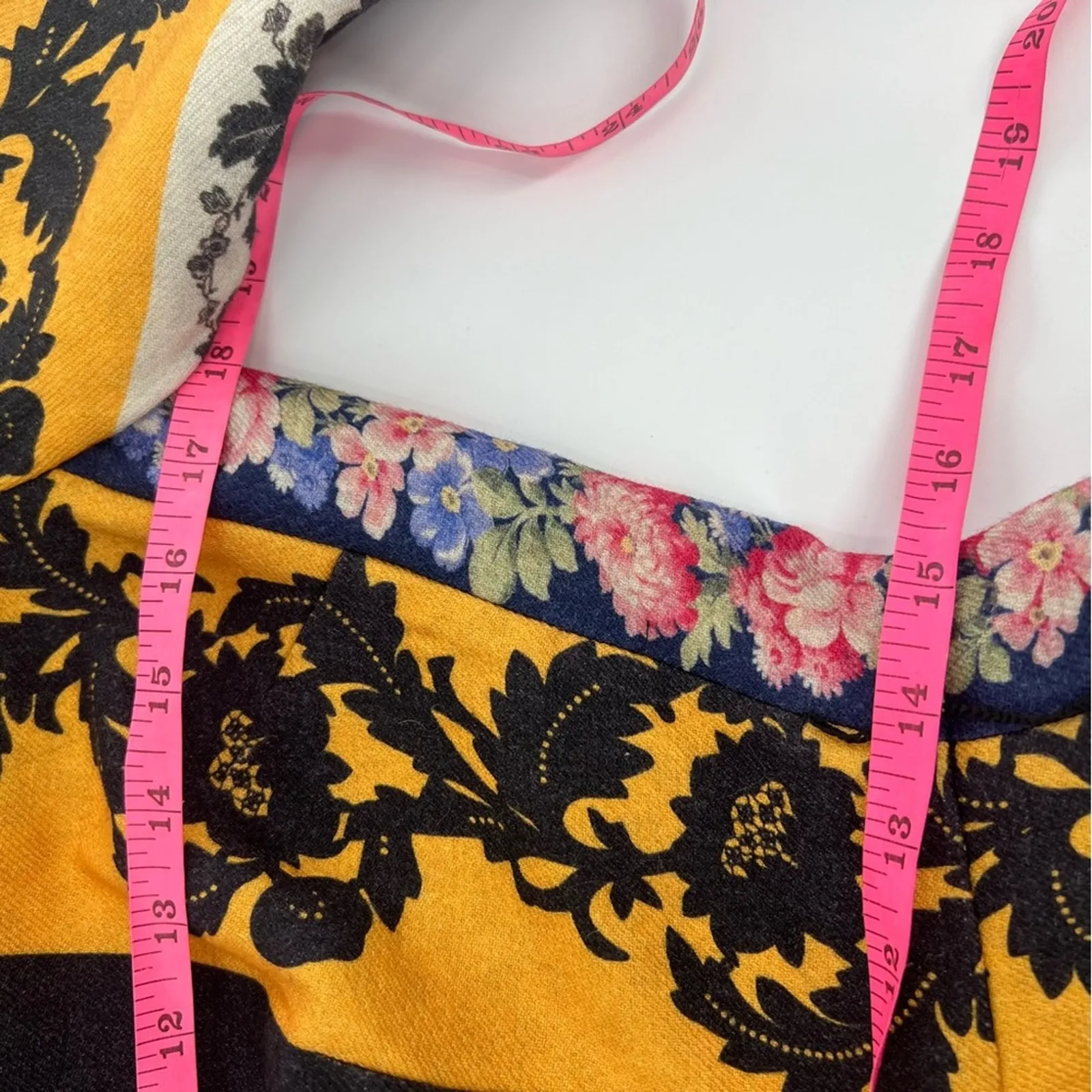 OSCAR DE LA RENTA Floral wool runway day dress tunic sz 8 floral multi color - Image 5