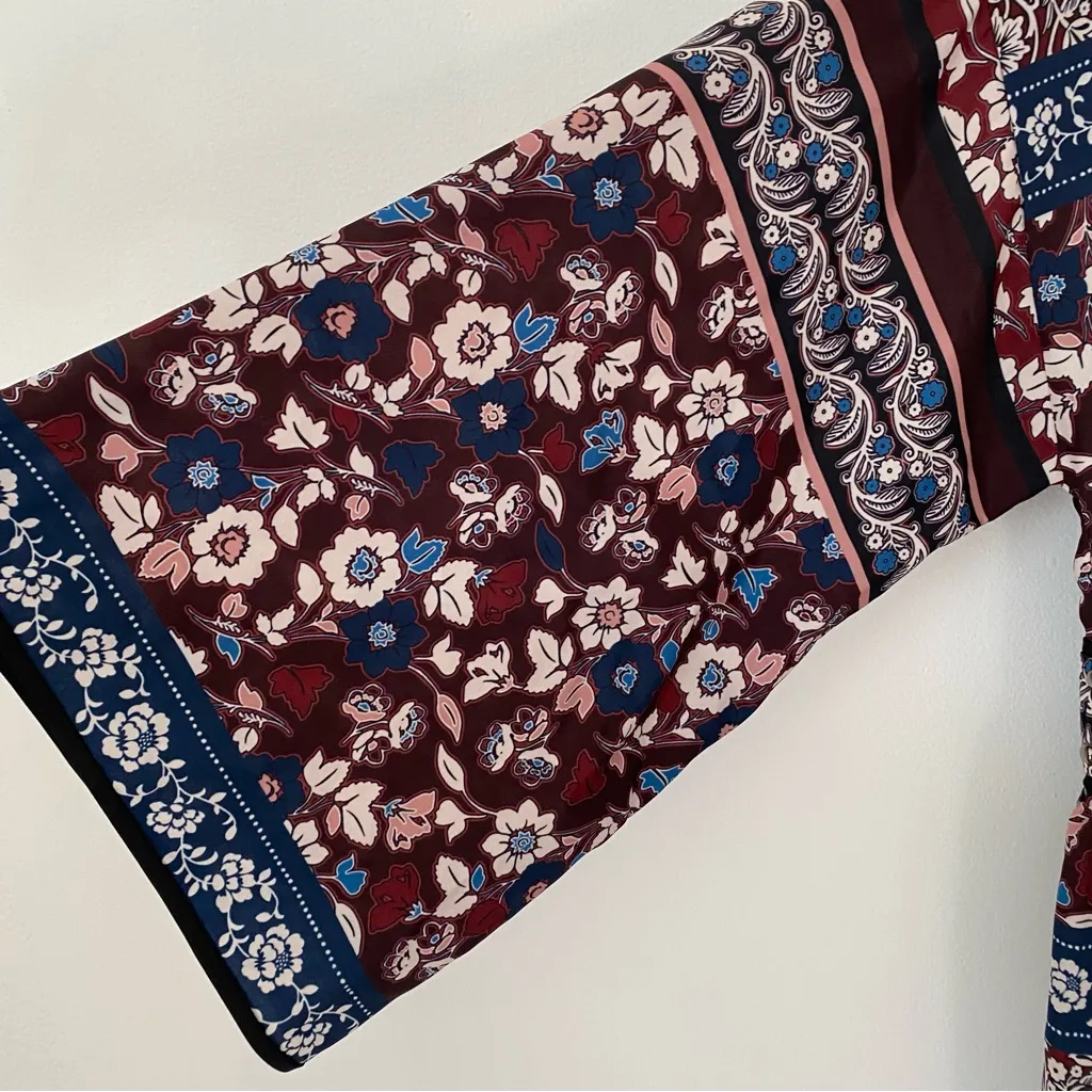 Kate Spade Patchwork Rosetta Dress size 6 Deep Russet Blue and silver studs - Image 6