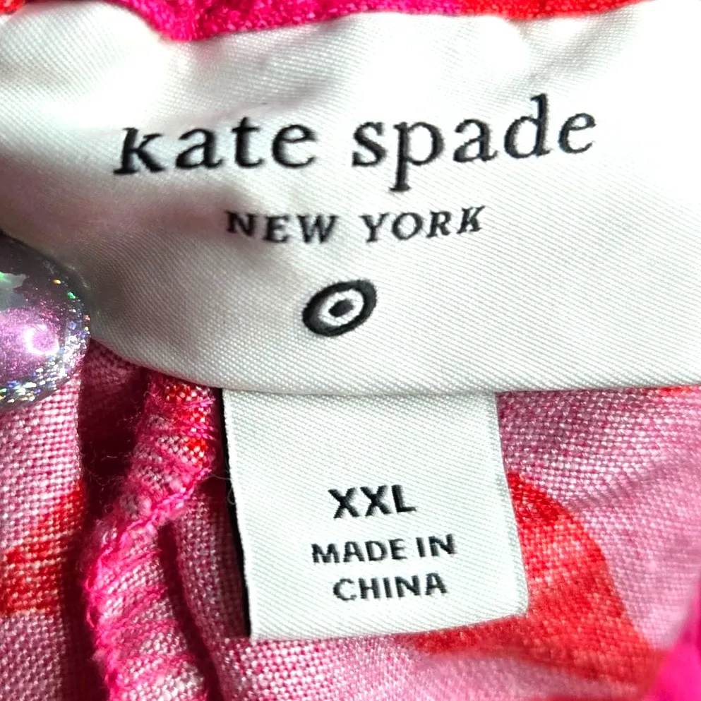 Kate Spade New York Classic Rose High-Rise Linen Blend Trouser Size XXL - Image 4