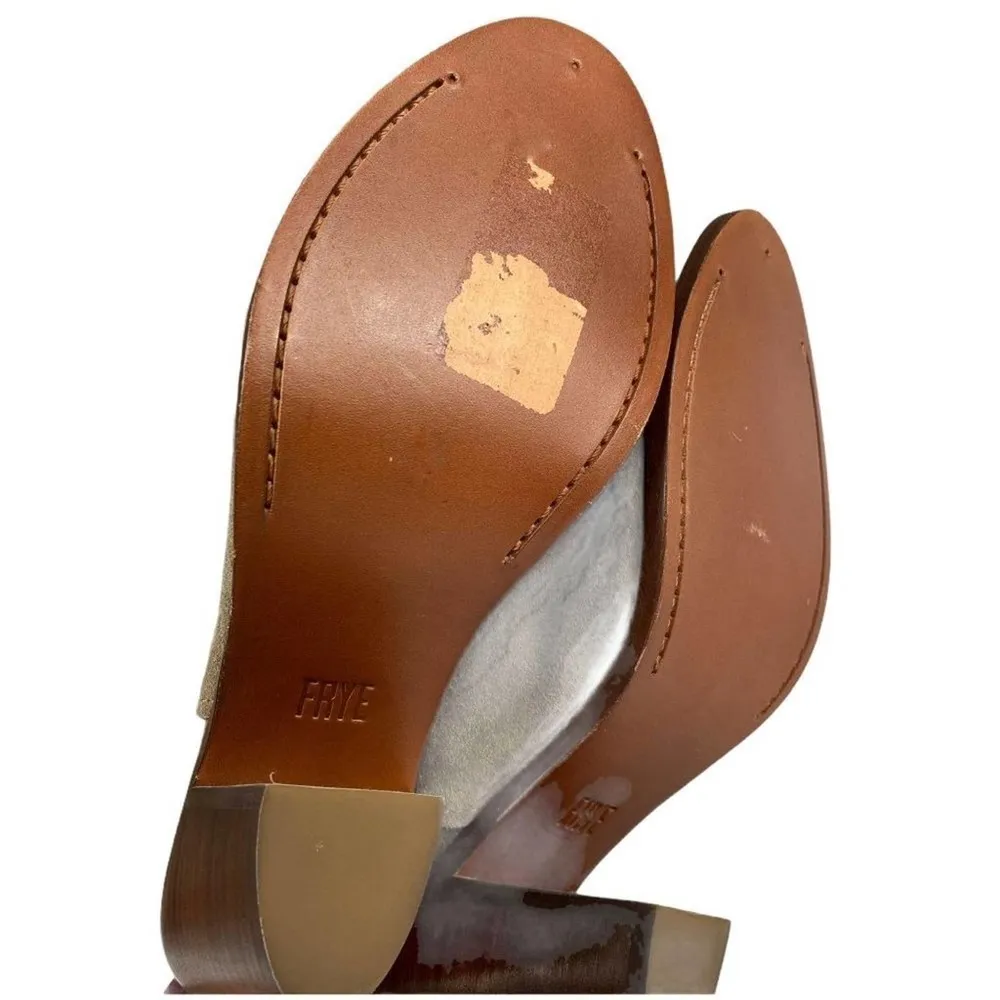 NEW Frye Carolina Ash Tan Sling Peep-Toe Suede Boot- 10 - Image 5